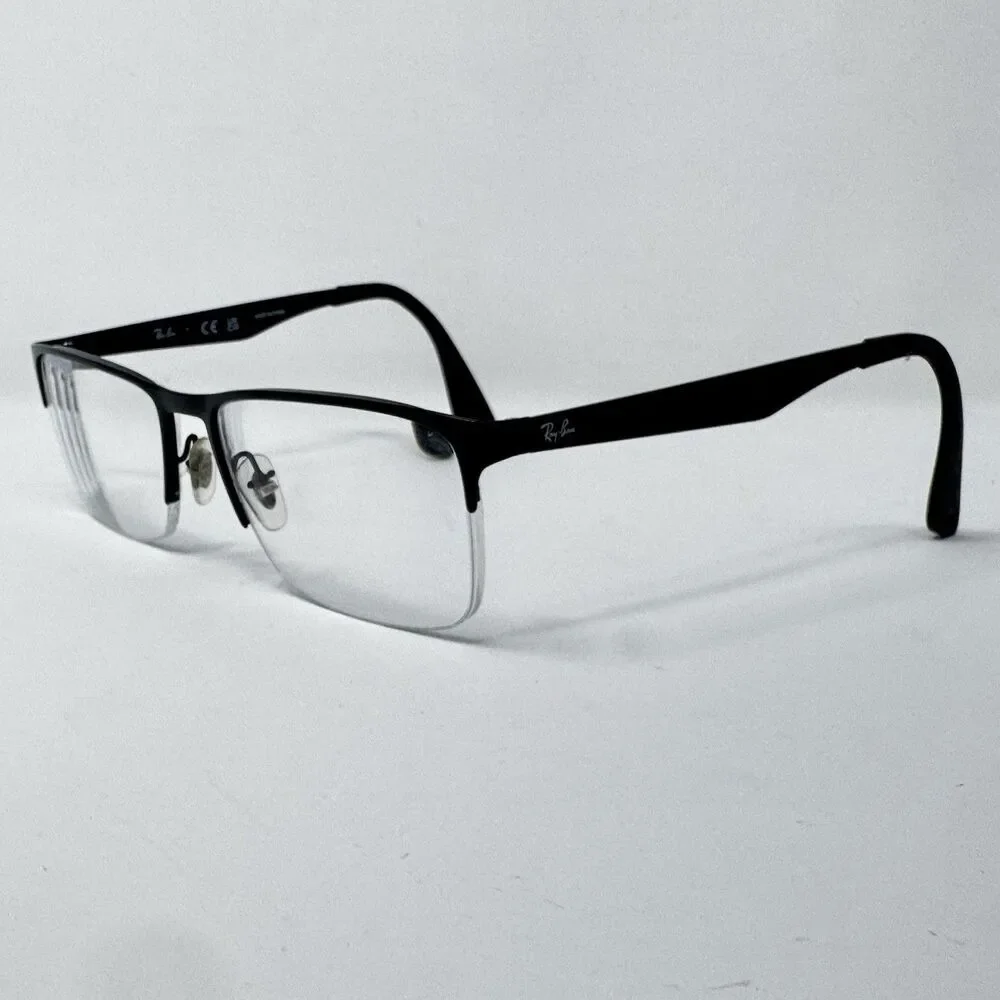 Ray-Ban RB6335 2503 Black Semi-Rimless Eyeglass Frames 54-17-145 Authentic